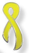 Support Cause Ribbon Pin (Yellow)
