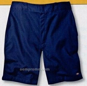 Traditional Flat Front Work Shorts W/ 8" Inseam