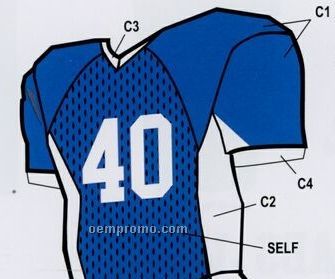 Youth Custom Football Uniform Jersey W/ Contrast Underarm Panel