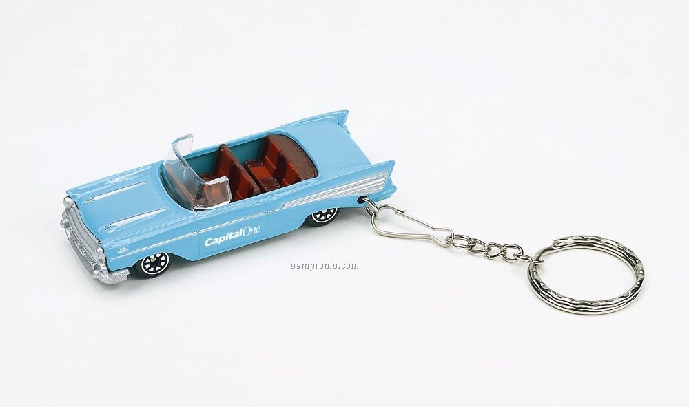 3"X1-1/4"X1-1/4" 1957 Classic Convertible With Keychain