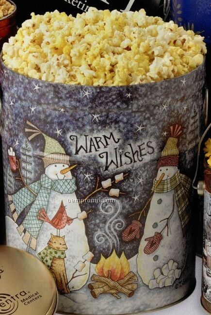 6-1/2 Gallon Caramel Designer Popcorn Tin