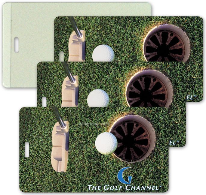 All-weather Luggage Tag W/3d Lenticular Image Of A Golf Ball (Custom)