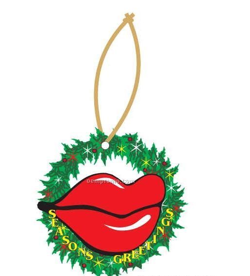 Lips Executive Wreath Ornament W/ Mirrored Back (12 Square Inch)