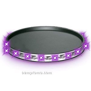 Round Light Up Serving Tray W/ Purple LED
