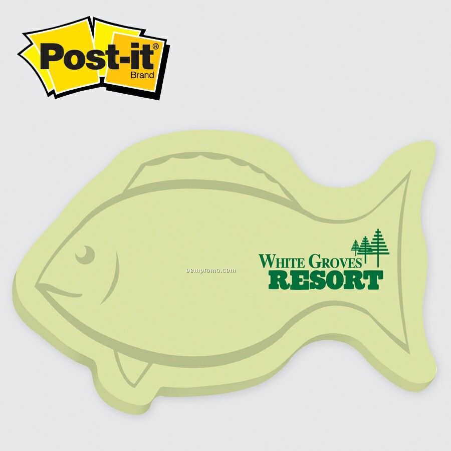 X-large Fish Post-it Die Cut Notepad (25 Sheets/1 Color)