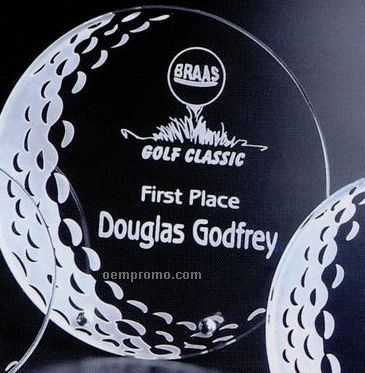 Sports Gallery Crystal Burnhaven Golf Award (7")