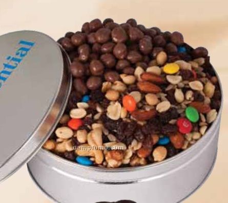 2 Way Round Tin Container W/ 2 Confections