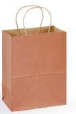 Hot Stamped Tinted Kraft Paper Shopping Bag (5"X3"X8")