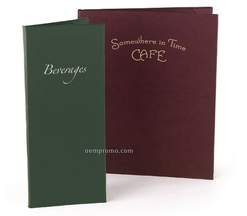 Majestic Soft Touch Menu Cover - Two View/Book Style (4 1/4"X11")