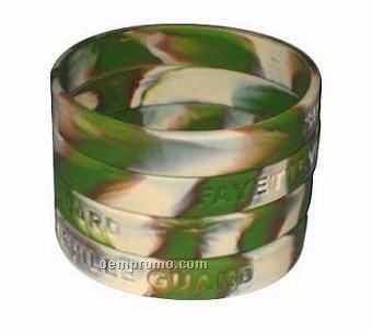 Swirled Color Silicone Wristband