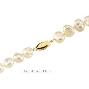 16" 8 To 9mm Panache Freshwater Cultured Pearl Strand W/ 14k Clasp