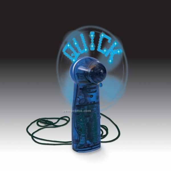 Blue Light Up Message Fan W/ Blue LED (7-12 Day Delivery)