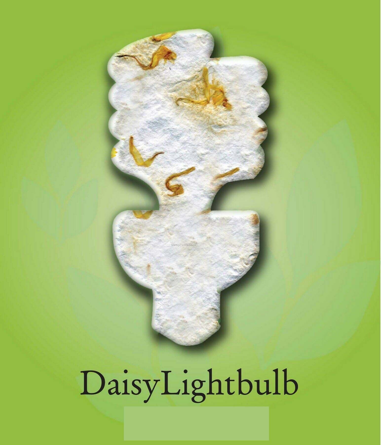 Daisy Lightbulb Ornament With Embedded Seed