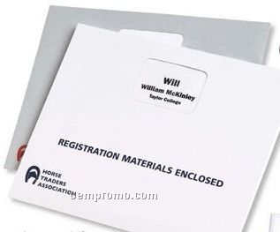 Gray Heavyweight Registration Envelopes W/ Window - Blank (13