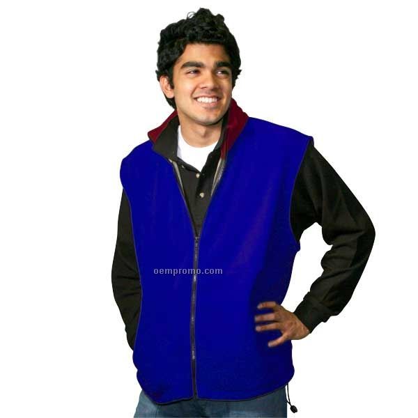 Men's Premium Fleece Vest W/ Full Zip