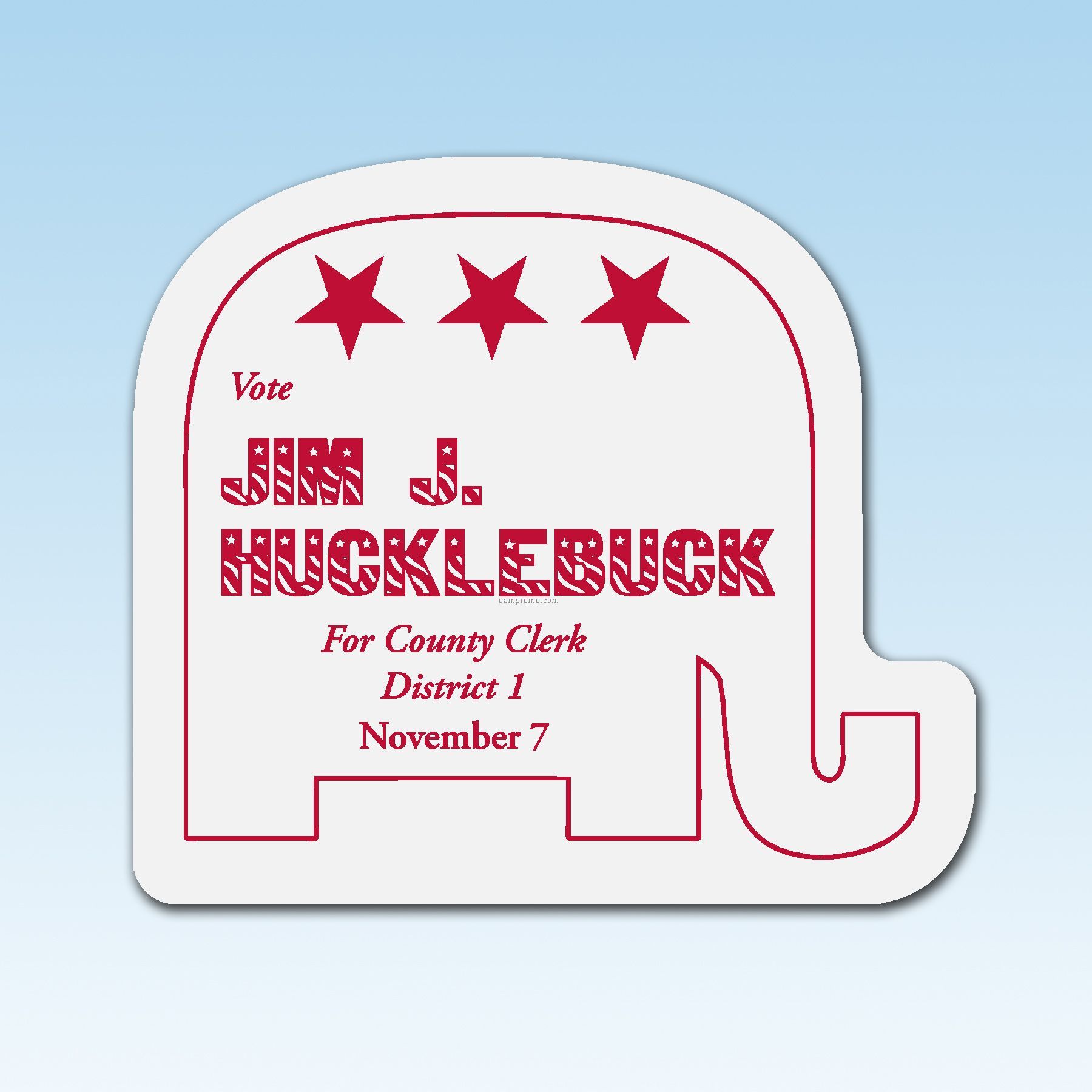 Political Elephant Static Cling Decal