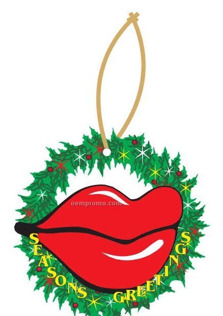Lips Executive Wreath Ornament W/ Mirrored Back (3 Square Inch)