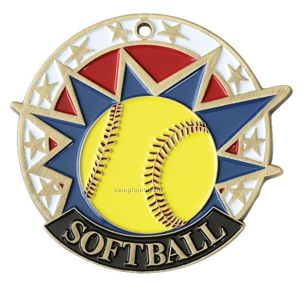 Medals, "Softball" - 2" Usa Sports Medals