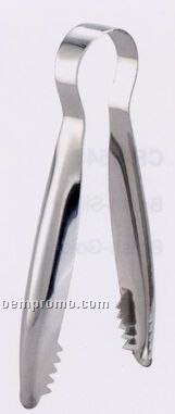 Stainless Steel Ice Tong W/ Pointed Ends & Teeth