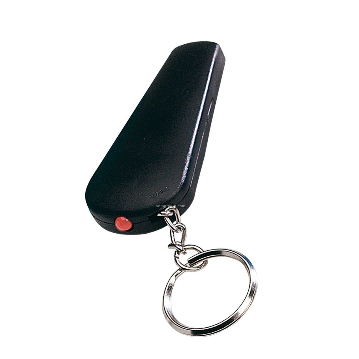 3-in-1 Black Light Up Whistle Keychain W/ Red LED
