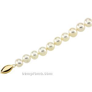 20" 6-1/2 To 7mm Panache Freshwater Cultured Pearl Strand W/ 14k Clasp