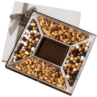 Custom Confection Box W/ Molded Chocolate Centerpiece (1 1/4 Lb.)