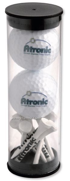 Dixon Earth Golf Ball Tube W/ 2 Balls & 9 Tees