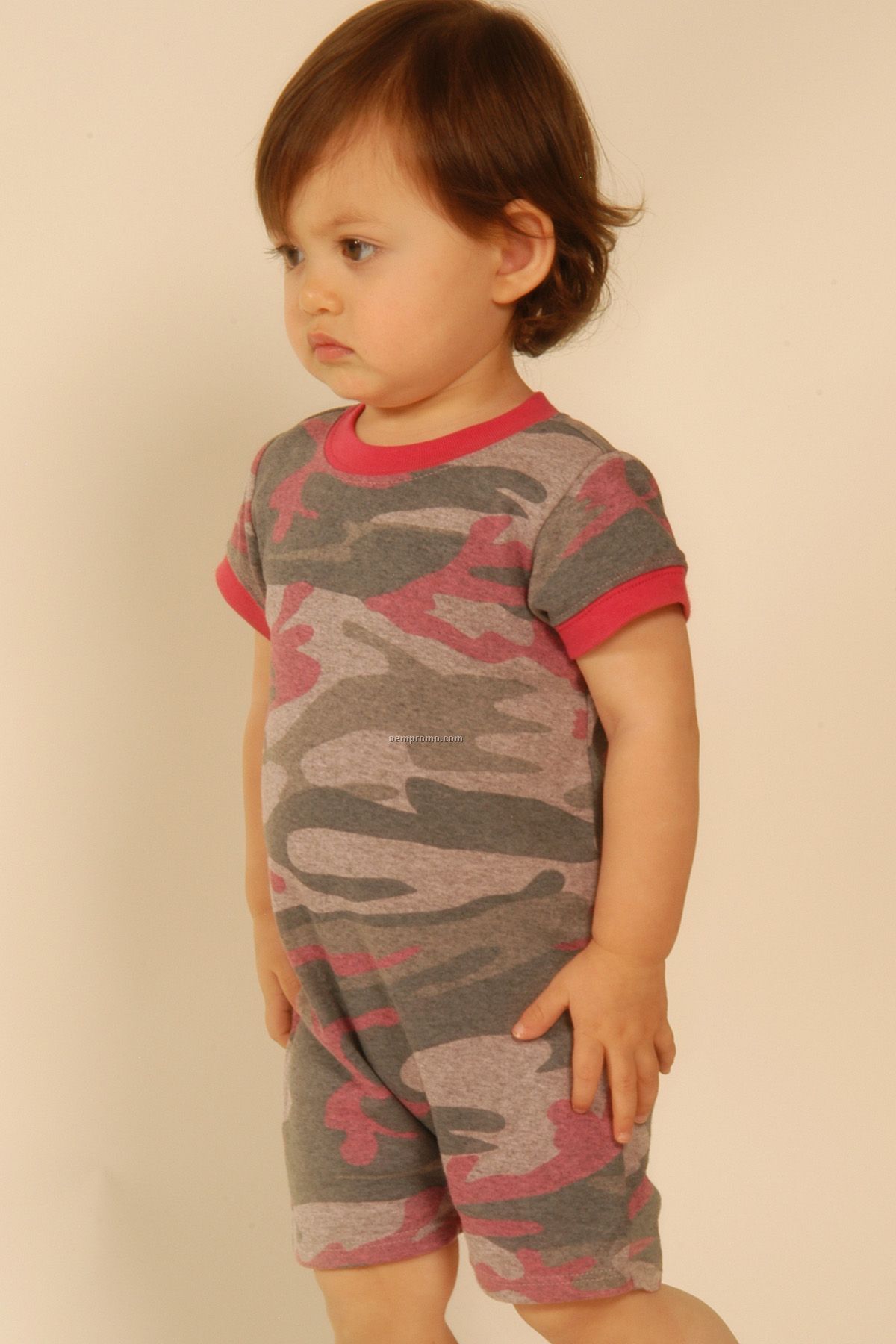 Infants Heather Camouflage Short Sleeve Romper (6m-24m)