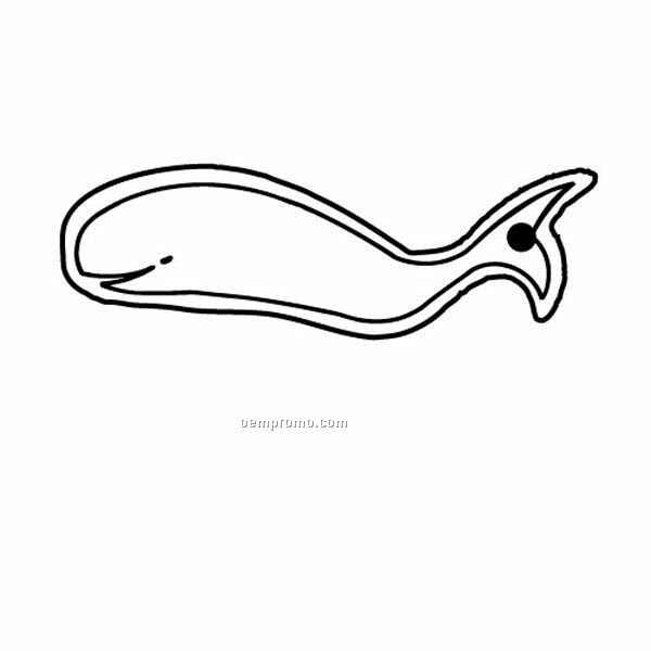 Stock Shape Collection Whale Outline 1 Key Tag