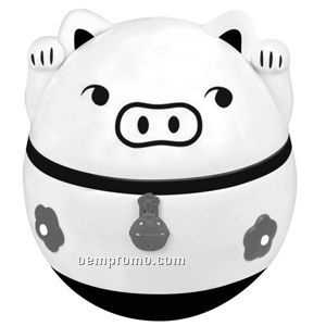 White And Black Pig Bank