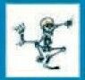 Holidays Stock Temporary Tattoo - Dancing Skeleton (1.5"X1.5")