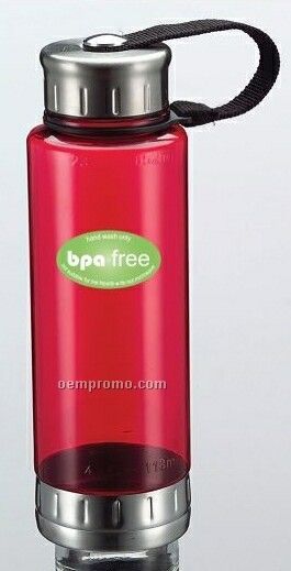17 Oz. Bpa Free Reusable Water Bottle W/ Stainless Steel Accents
