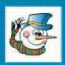 Holidays Stock Temporary Tattoo - Snowman Head (1.5