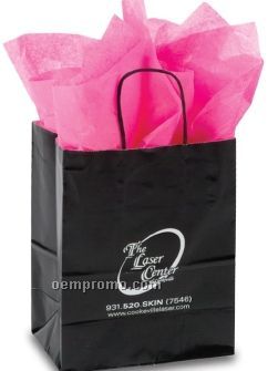 Hot Stamped Tinted White Paper Shopping Bag (8"X4.75"X10")
