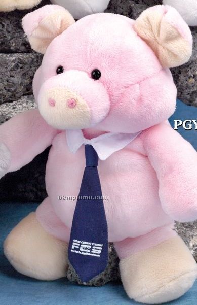 Pudgy Plush Stuffed Pink Piggy