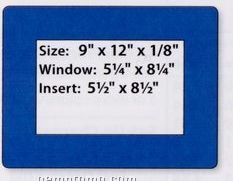 1/8" Blank Medium Duty Window To Go Mat (9"X12")