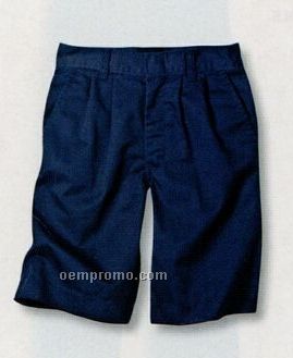 Boy's Flat Pleated Shorts (4-7)