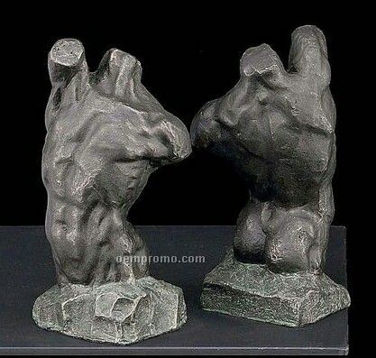 Bronzed Finished Torso Bookends