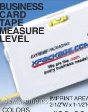 Business Card Tape Measure W/ Level