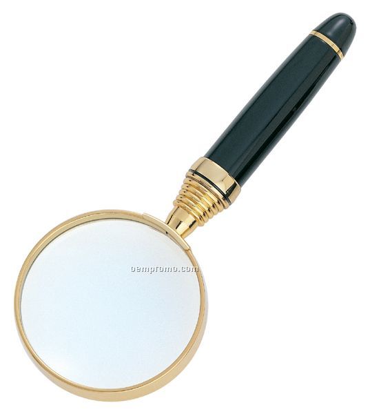 Executive Solid Brass Magnifier With Gold Accents