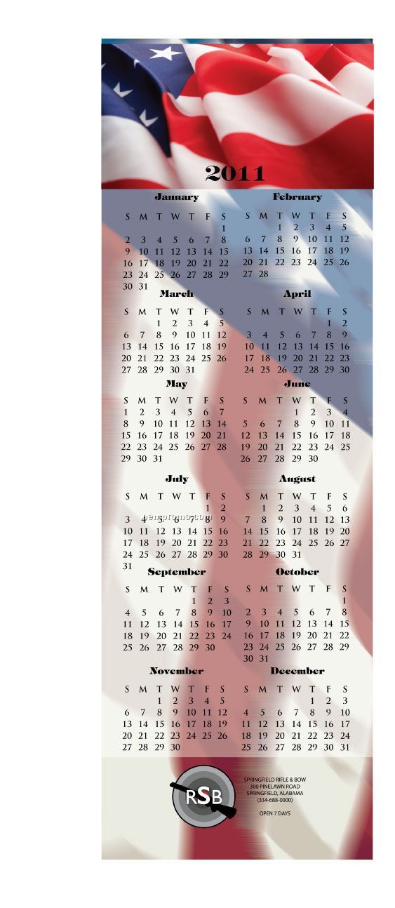 Ez Mail Patriotic Greeting Card Wall Calendar