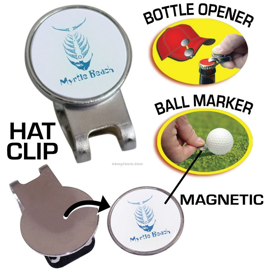 Hat Clip Golf Ball Marker Bottle Opener - Rush Service