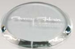 High End Round Clear Single Crystal Coaster