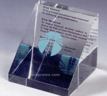 Lucite Slant Top Cube Stock Embedment/ Award