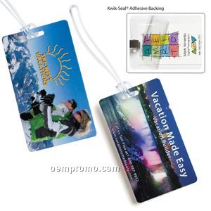 Recycled 4 Color Process Kwik Seal Luggage Tag