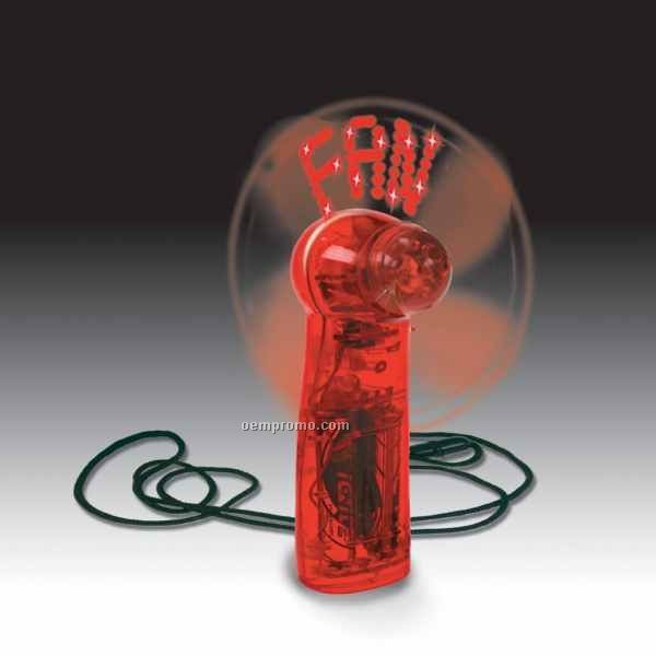 Red Light Up Message Fan W/ Red LED (7-12 Day Delivery)