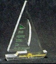 Acrylic Paperweight Up To 20 Square Inches / Sailboat 2