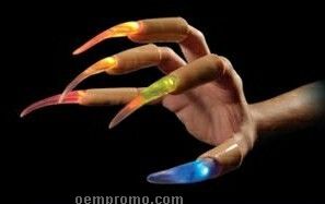 Blank Flashing Multicolor Fingernails
