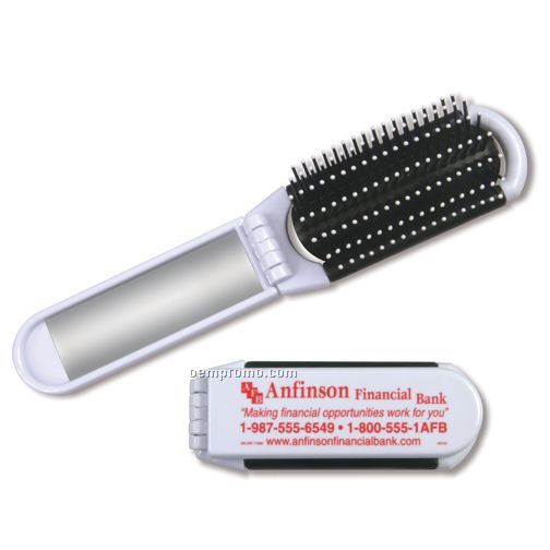 Folding Hair Brush/Mirror