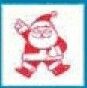 Holidays Stock Temporary Tattoo - Santa Claus W/ Raised Hand (1.5"X1.5")